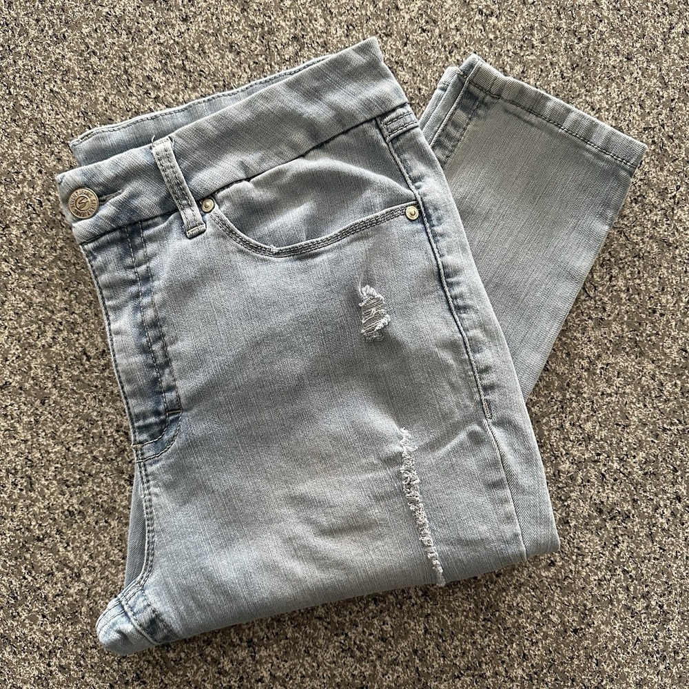 Seven7 Jeans Womens 12 32x29 Tummyless High Rise Slimming‎ Stretch Light Wash